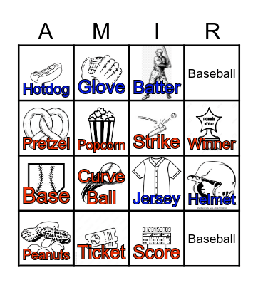 Rookie Of The Year Bingo Card