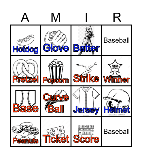 Rookie Of The Year Bingo Card