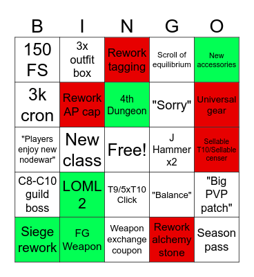 Heidel Ball 2024 Bingo Card
