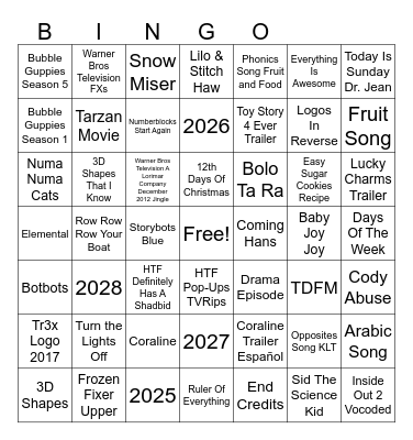 2008-2029 Bingo Card