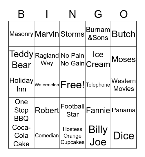 LOVING FAMILY Bingo Card