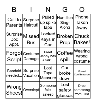 SYC Bingo Card