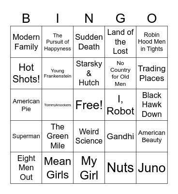 Movies_06222024 Bingo Card