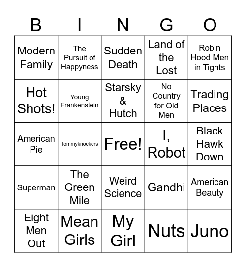 Movies_06222024 Bingo Card