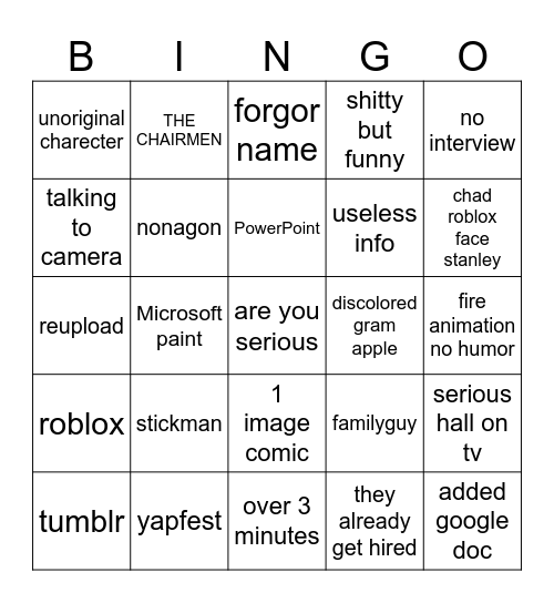 serious hall submission bingo Card