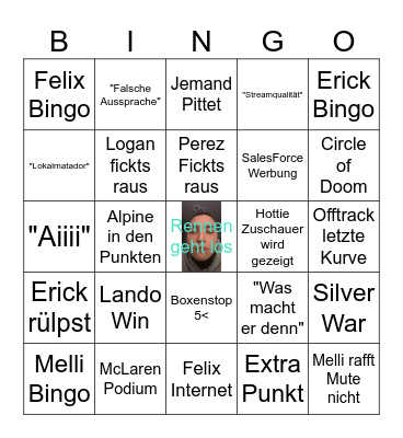 F1 Bingo | Spanien 2024 Bingo Card