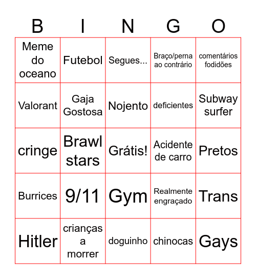 instagram reels Bingo Card