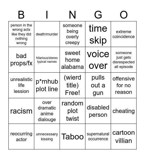 Tommorows Teachings Bingo Card
