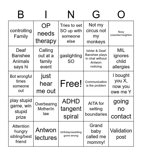 Treads of Truth Bingo Card