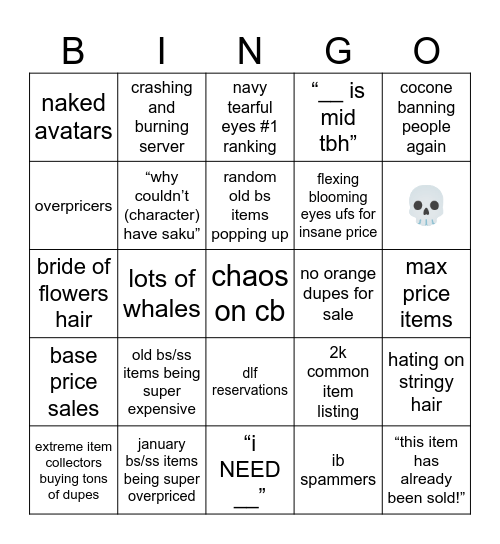 hsd bingo bs/ss june 2024 Bingo Card