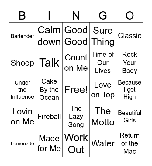 >>>>BINGO<<<< Bingo Card