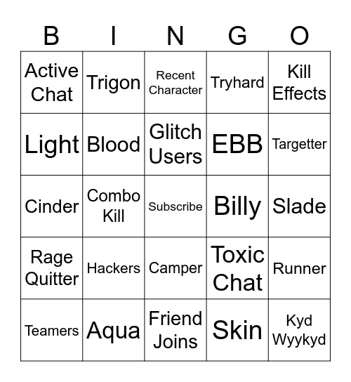 TTB Bingo Card