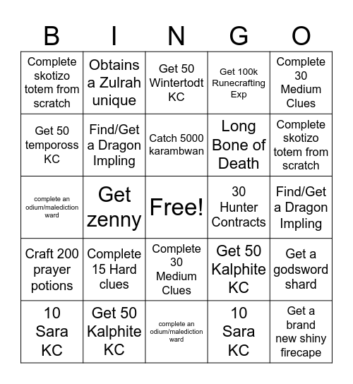 Matt Bingo Card