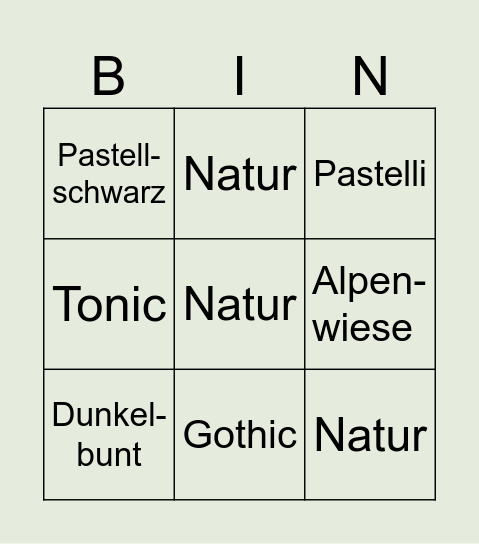 Connie Lösers Bingo Card