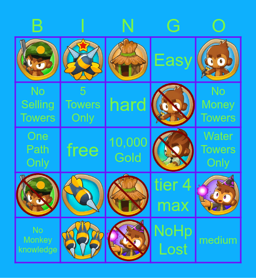 BTD6 Bingo Card