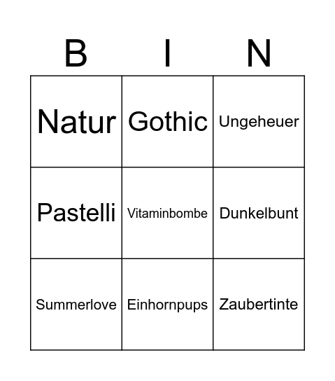 Bettina Elfers Bingo Card
