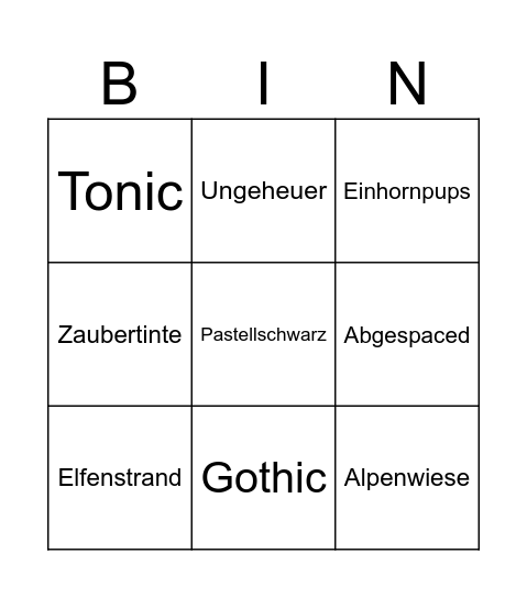 ElleBasi Bingo Card