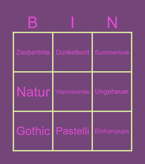 Bettina Elfers Bingo Card