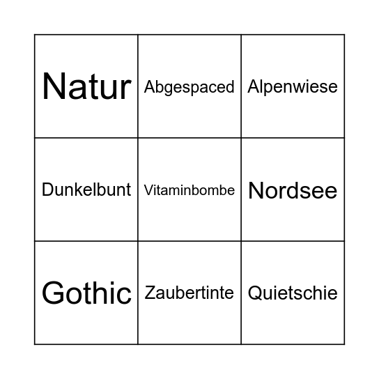 Tanja Mandelt Bingo Card