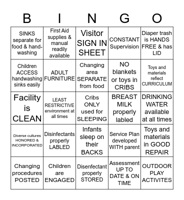 Council On Accreditation Bingo Card