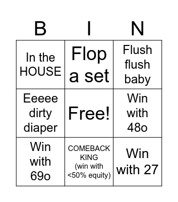 POKERZ BINGOZ Bingo Card