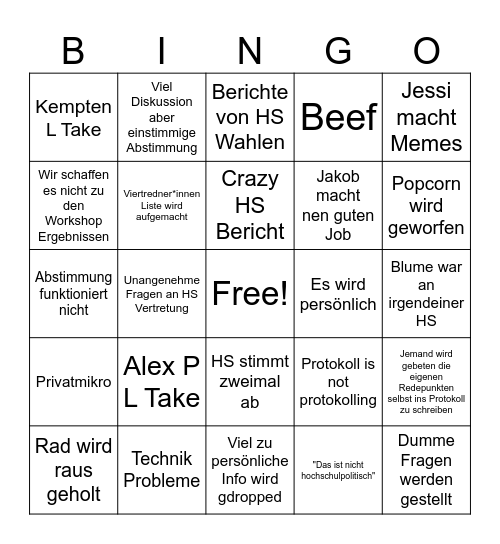 BayStuRa Augsburg Bingo Card