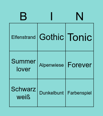 Ingrid Weck Bingo Card