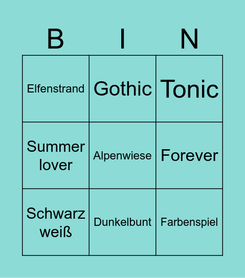 Ingrid Weck Bingo Card