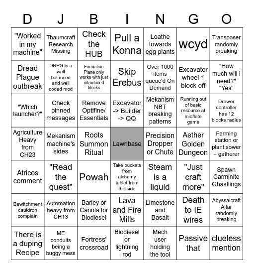 DJ2 BINGO Card