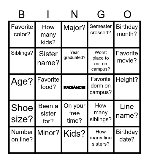 BETA BINGO Card