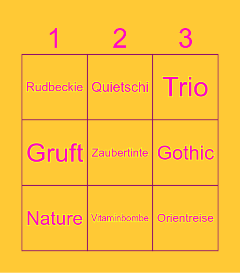 Vanessa Richter Bingo Card