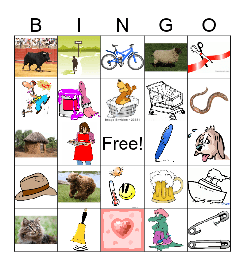 Word Pairs Bingo Card