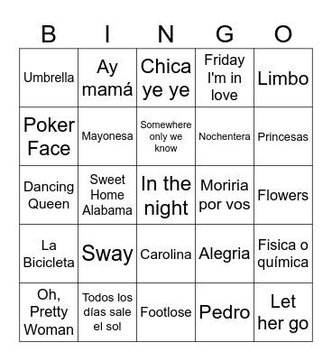 Sant Joanx 2024 Bingo Card