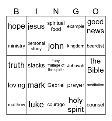 Bingo Card