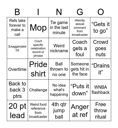 Generic Bingo Card