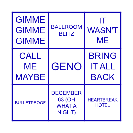 THE X-FACTOR Bingo Card