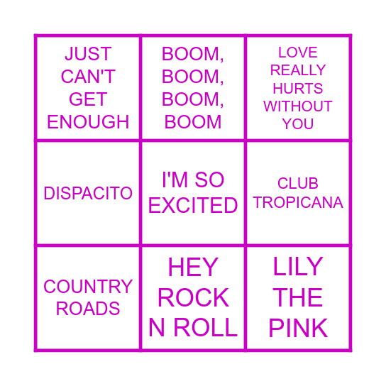 ALL OR NOTHING Bingo Card