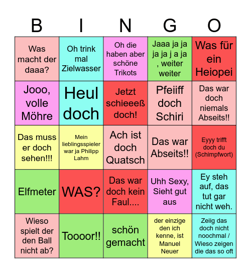 Sandy`s FussballBindo Bingo Card