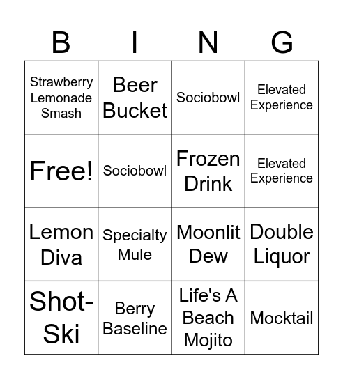 Server Bing Bingo Card