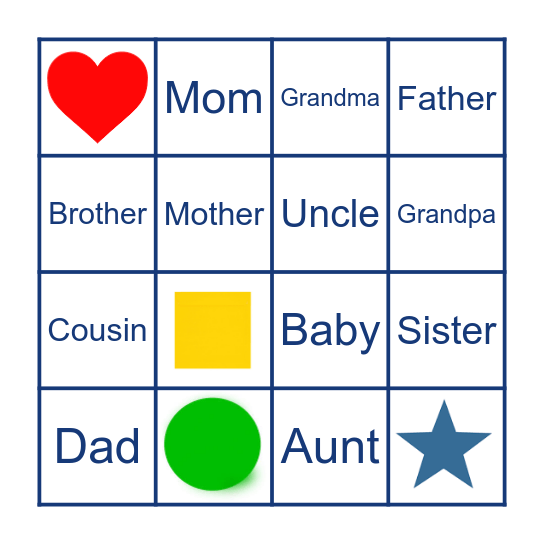 FAMILY BINGO Card