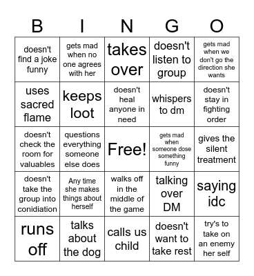 DnD Day Bingo Card