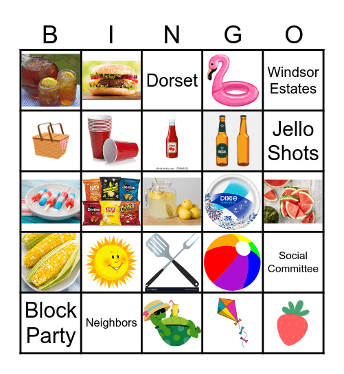 Windsor Estates Cookout Bingo Card