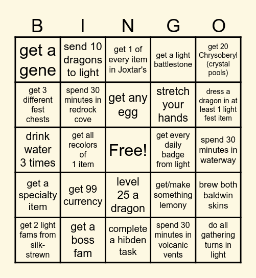 BRIGHTSHINE 2024 Bingo Card