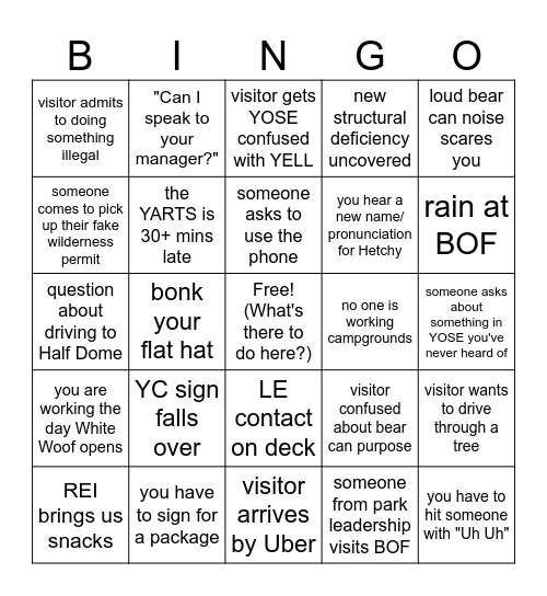 BOFfice Bingo Card