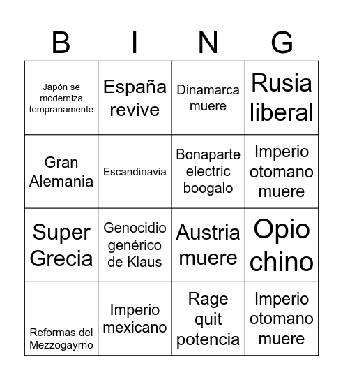 Clichés de mapgays victorianos Bingo Card