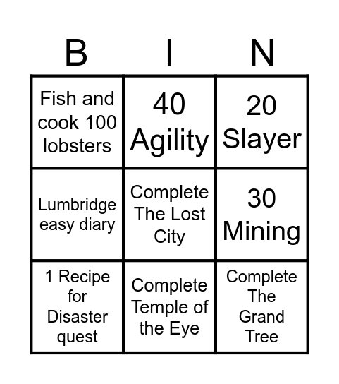 Ironman Decubital #1 Bingo Card