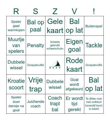 RSZV EK Bingo - Italie vs Kroatië Bingo Card