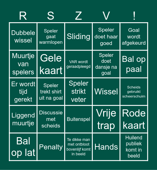 EK Italië-Kroatië Bingo Card