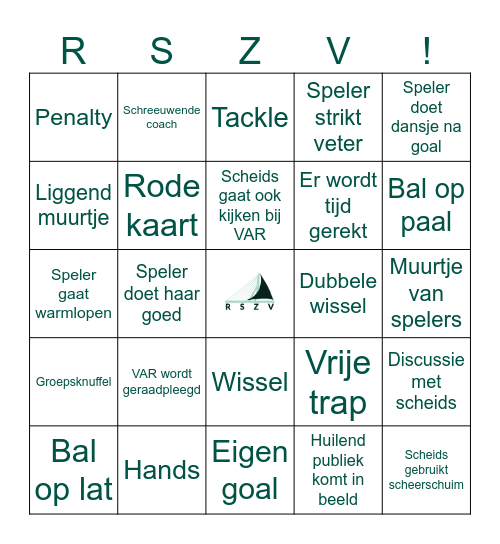 RSZV EK Bingo - Italie vs Kroatie Bingo Card