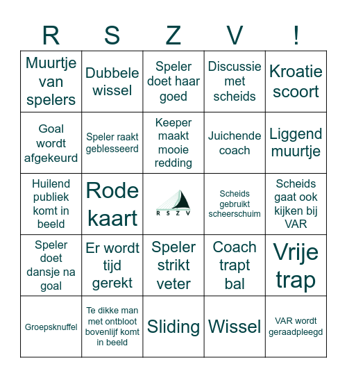 RSZV EK Bingo - Italie vs Kroatie Bingo Card